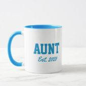 Mug "Tante - est. date" cadeau de nouveauté (Gauche)
