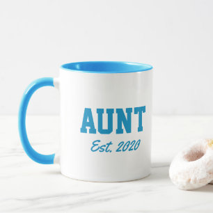 Mug "Tante - est. date" cadeau de nouveauté