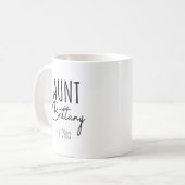 Mug Tante & Est personnalisée. Année (Devant gauche)