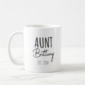 Mug Tante & Est personnalisée. Année (Gauche)