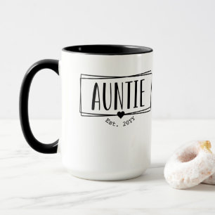 Mug Tante Est. Tante personnalisée établie Nouveaux