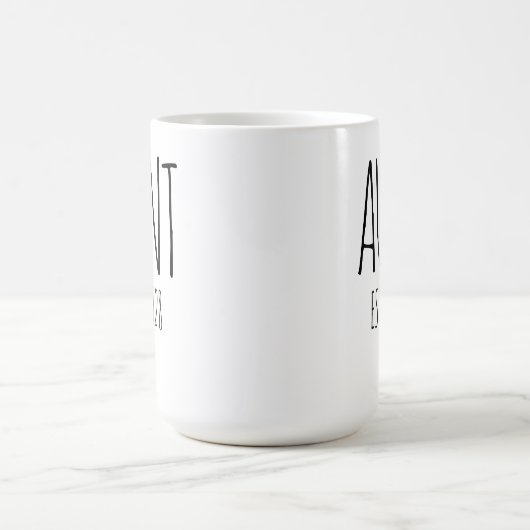 Mug Tante et oncle sur mesure, Faire-part bébé présent (Centre)