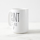 Mug Tante et oncle sur mesure, Faire-part bébé présent (Devant gauche)