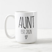 Mug Tante et oncle sur mesure, Faire-part bébé présent (Gauche)