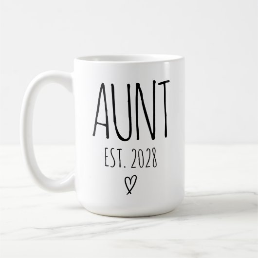 Mug Tante et oncle sur mesure, Faire-part bébé présent (Gauche)