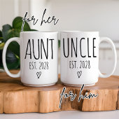 Mug Tante et oncle sur mesure, Faire-part bébé présent