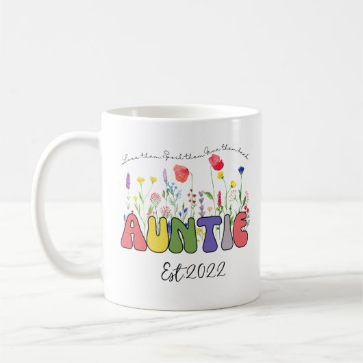 Mug Tante Fleur sauvage personnalisée (Gauche)