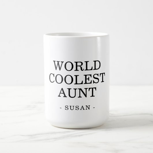 Mug Tante la plus froide du monde sur mesure (Centre)