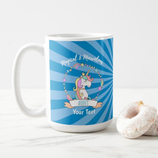 Mug Tante merveilleuse magique - Princesse Unicorn (Avec donut)