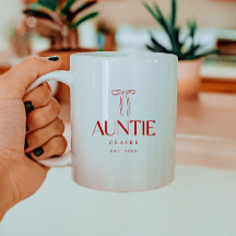 Tante Minimaliste Ruban Rouge Date de Création & N