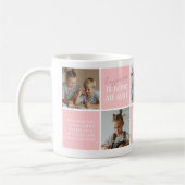 Mug Tante Moderne Collage Photo Rose (Gauche)