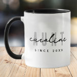 Mug Tante Moderne Élégant Simple Minimaliste Chic<br><div class="desc">Ce design simple et moderne est composé de la typographie de san serif.</div>
