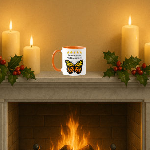 Mug Tante papillon de texte personnalisé