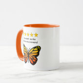Mug Tante papillon de texte personnalisé (Devant gauche)