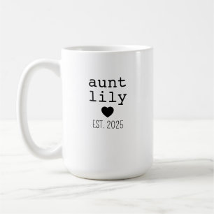 Mug Tante personnalisée Nom Mug, Tante Cadeau Annivers