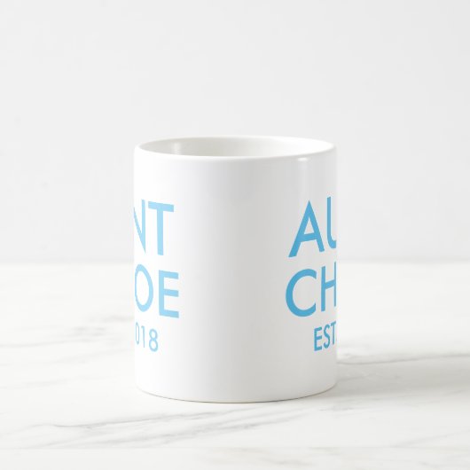 Mug tante personnalisée | Nouveau Faire-part de gr (Centre)