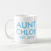 Mug tante personnalisée | Nouveau Faire-part de gr (Gauche)