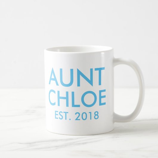 Mug tante personnalisée | Nouveau Faire-part de gr (Droite)