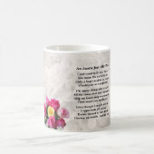 Mug Tante Poem - conception de roses (Centre)