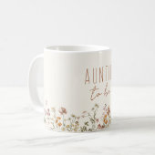 Mug Tante pour être Fleur sauvage Baby shower (Devant gauche)