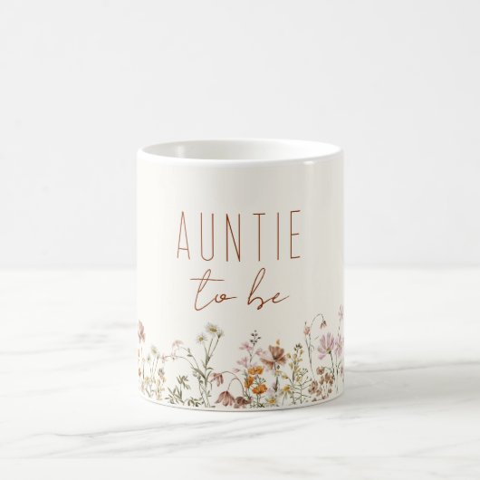 Mug Tante pour être Fleur sauvage Baby shower (Centre)