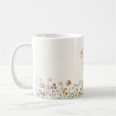 Mug Tante pour être Fleur sauvage Baby shower (Gauche)