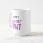 Mug Tante préférée personnalisée (Devant gauche)