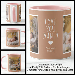 Mug Tante Tante Tante Aimez-Vous Photos Moderne Brown 
