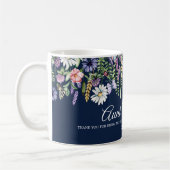 Mug Tante unique Fleur sauvage de message personnalisé (Gauche)