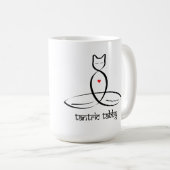 Mug Tantric Tabby - Texte de style sanscrit. (Devant droit)