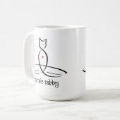 Mug Tantric Tabby - Texte de style sanscrit. (Devant gauche)