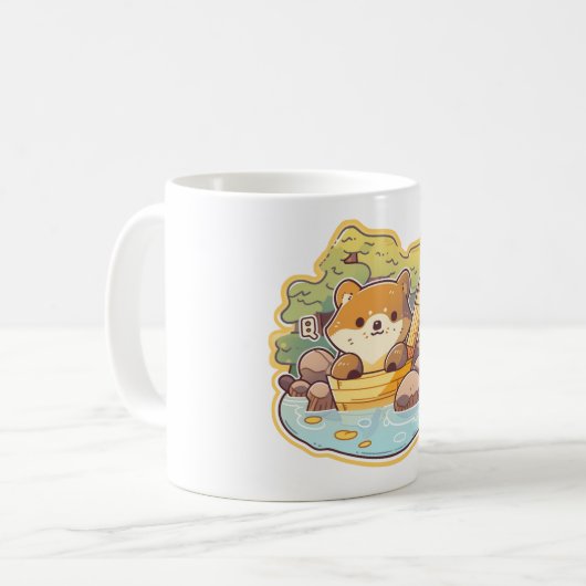 Mug Tanuki de bain japonais (Devant gauche)