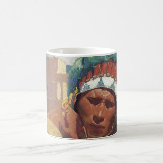Mug Taos Indian tenant un pot d'eau par Blumenschein (Centre)