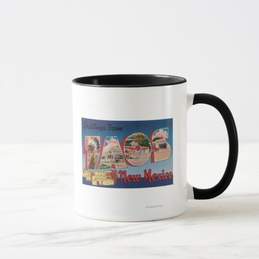 Mug Taos, Nouveau-MexiqueGrandes lettres ScènesTaos, N (Droite)