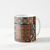 Mug Tapa hawaïen : Patchwork tribal (Devant droit)