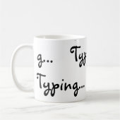 Mug Taper des lettres de texte noir (Gauche)