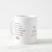 Mug Taperie de typographie de machine à écrire de type (Devant gauche)