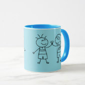 Mug Tapez dans la main poing levé (Devant droit)