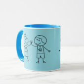 Mug Tapez dans la main poing levé (Devant gauche)