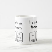 Mug Tapez la taille du nom de table périodique (Centre)