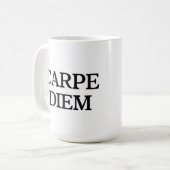 Mug Tapis blanc Carpe Diem (Devant gauche)