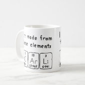 Mug Tapis Carli nom de table périodique (Devant gauche)