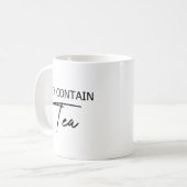 Mug Tapis Contient du Thé - Citation de Script de Typo (Devant gauche)