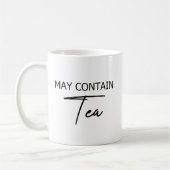 Mug Tapis Contient du Thé - Citation de Script de Typo (Gauche)