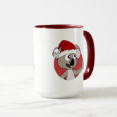 Mug Tapis de dessin animé koala de Noël (Devant droit)