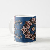 Mug Tapis de modèle turc persan bleu oriental (Devant gauche)