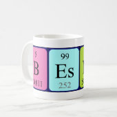 Mug Tapis de nom de table périodique Besnik (Devant gauche)
