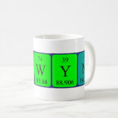 Mug Tapis de nom de table périodique Carwyn (Devant droit)