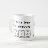 Mug Tapis de nom de table périodique Caspar (Devant gauche)