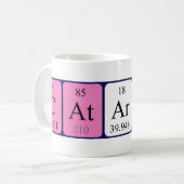 Mug Tapis de nom de table périodique Catarina (Devant gauche)